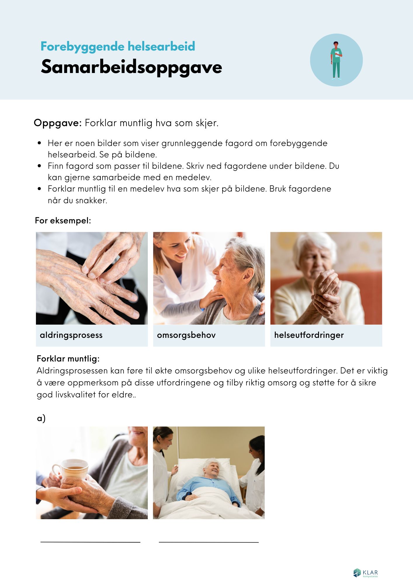 Forebyggende helsearbeid - samarbeidsoppgave