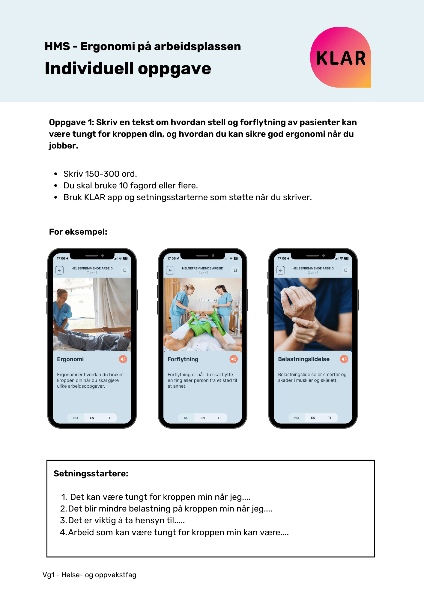 HMS - Ergonomi på arbeidsplassen