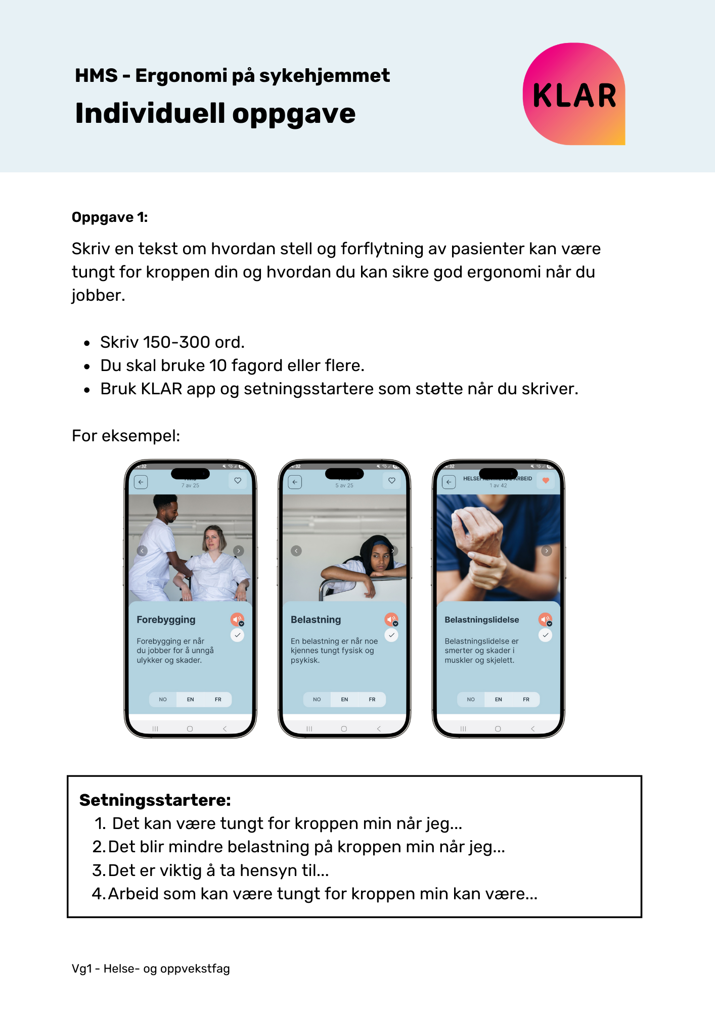 HMS - Ergonomi på sykehjemmet