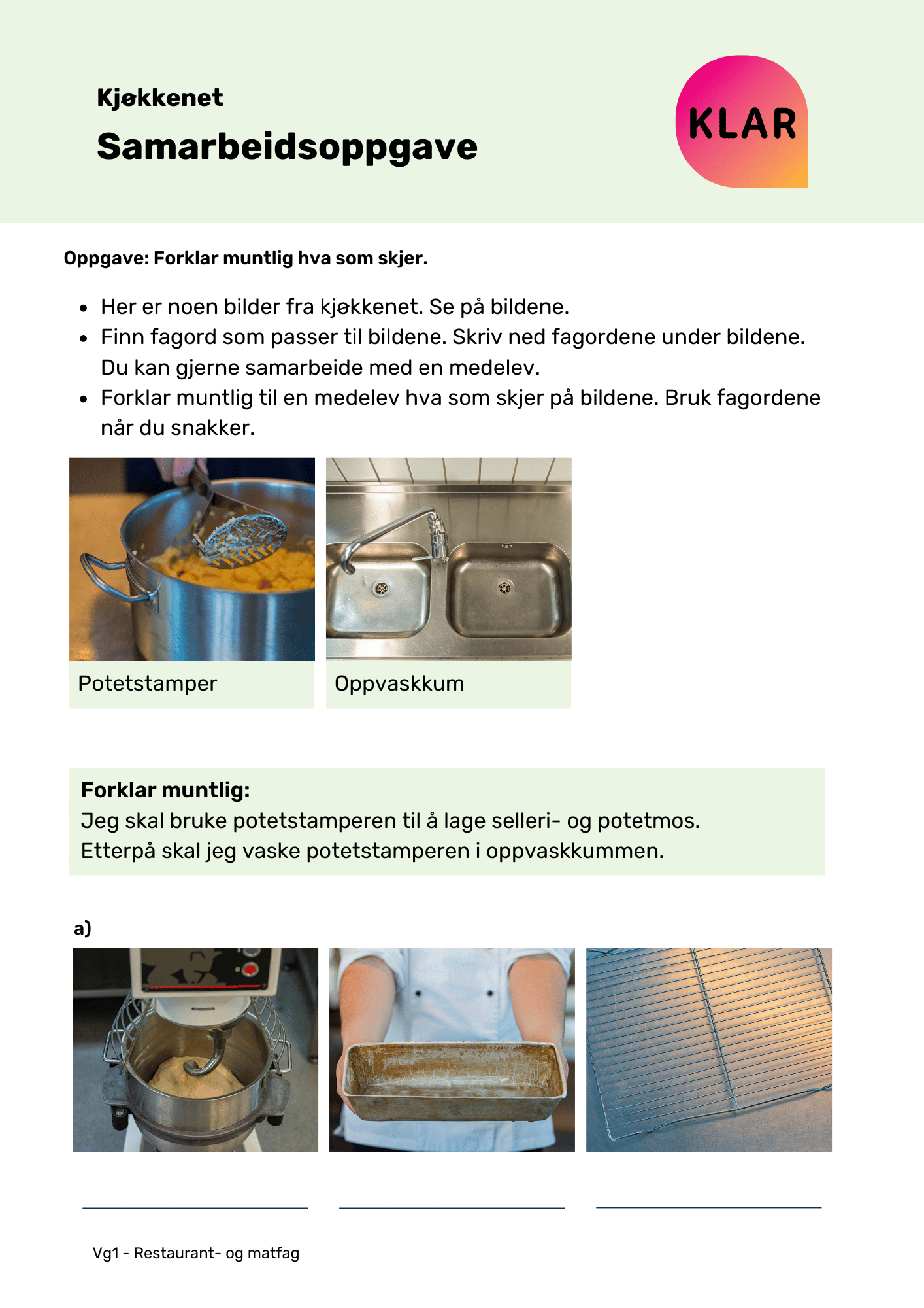 Kjøkkenet - samarbeidsoppgave