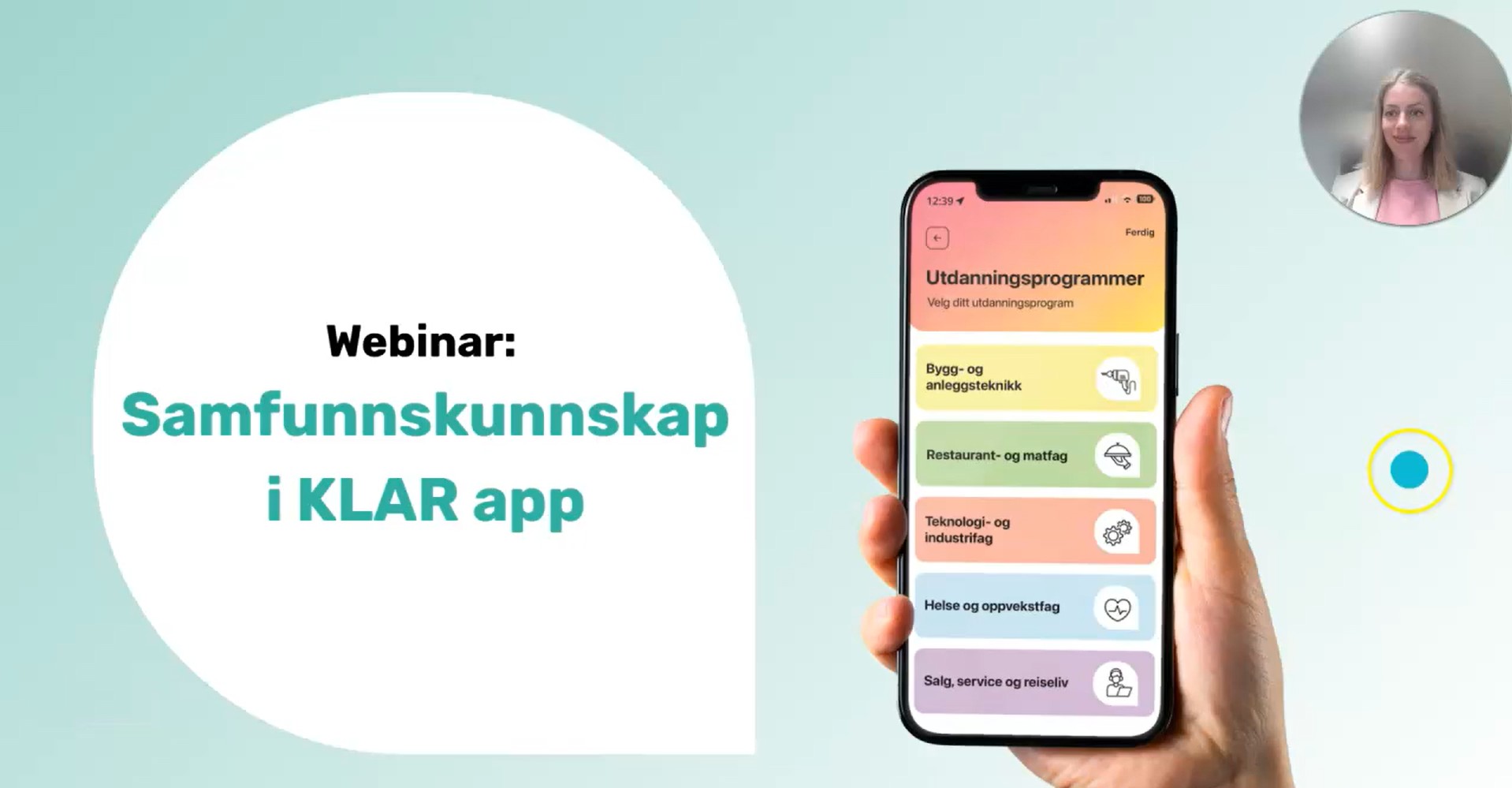Webinar: Samfunnskunnskap i KLAR app