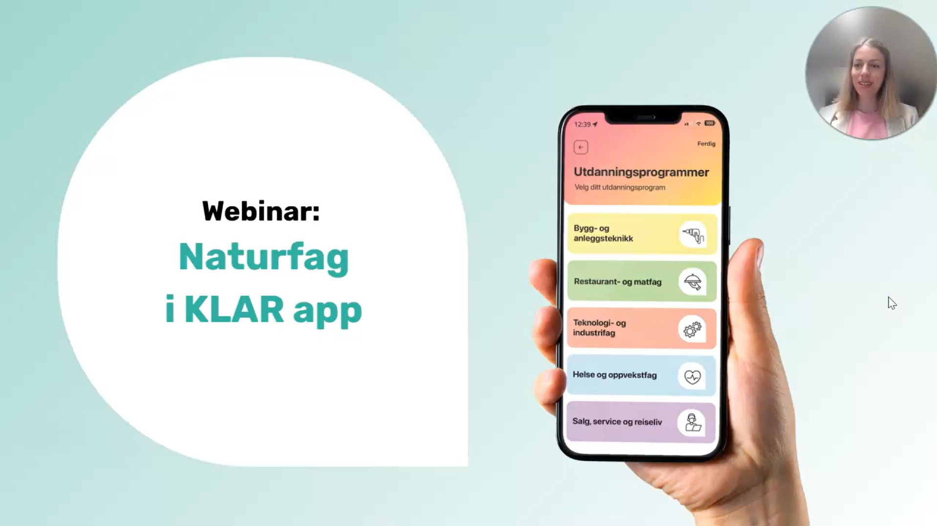 Webinar: Naturfag i KLAR app