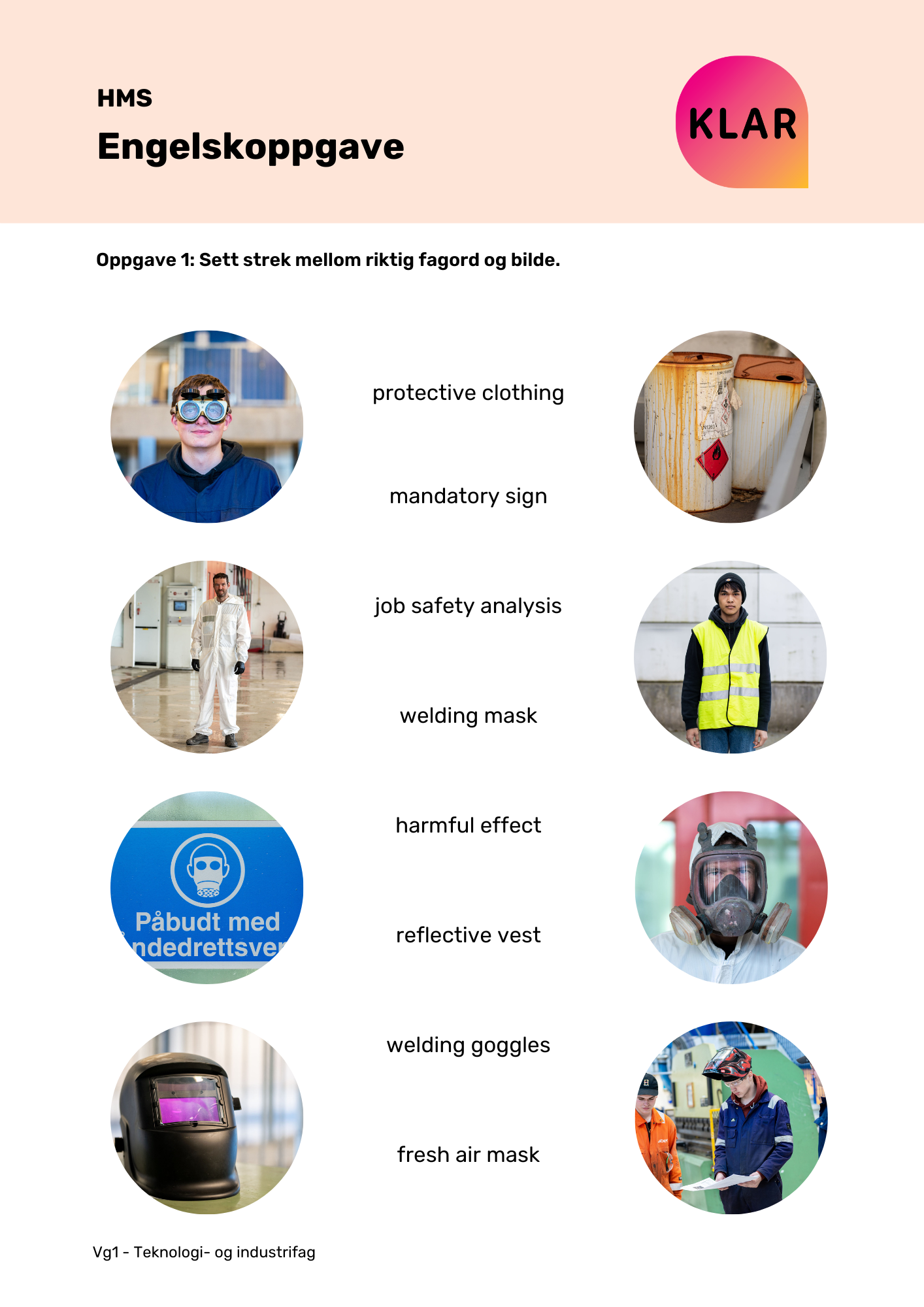 HMS - engelskoppgave